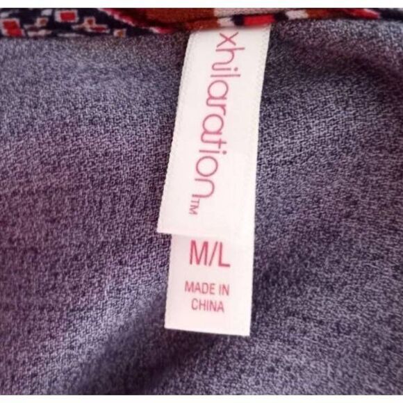 XHILARATION NAVY & RED KIMONO SZ.M/L EUC - Picture 5 of 6